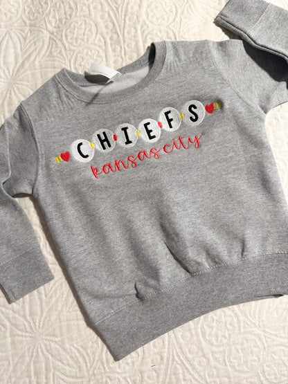 Toddler Chiefs Embroidered Friendship Sweatshirt