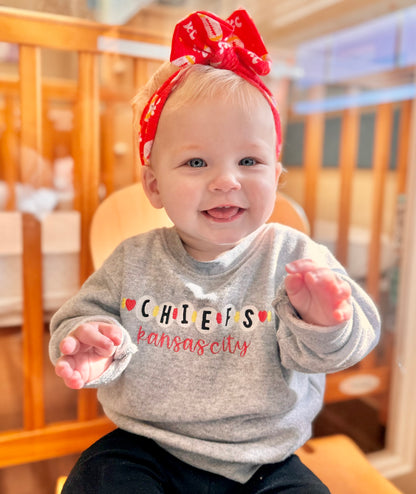 Toddler Chiefs Embroidered Friendship Sweatshirt